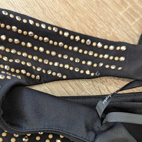 Y2K Guess Studded Sequin Cold Shoulder Formal Maxi Slip Dress Size 4 - Picture 8 of 9